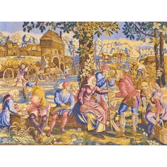 Baroque Antique Brussels Mechanical Tapestry, 1900s For Sale - Image 3 of 7