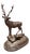 Bronze Sculpture of a Stag Standing on a Rock on a Marble Plinth For Sale