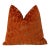 Mid-Century Modern Abstract Style Orange Velvet Feather/Down Pillow For Sale