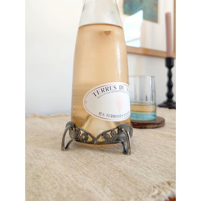 Boho Chic Art Nouveau Pewter Bottle Holder by Archibald Knox for Liberty & Co., 1905 For Sale - Image 3 of 12