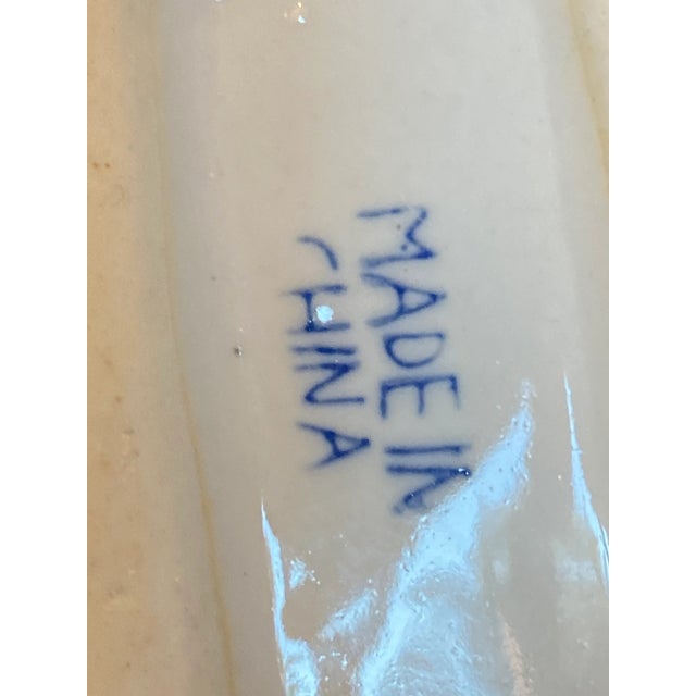 Vintage Chinoiserie Blue and White Porcelain Tea Pots - a Pair For Sale - Image 4 of 13