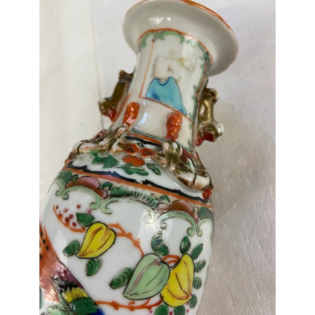 Small Chinese Rose Medallion Vase For Sale - Image 11 of 12