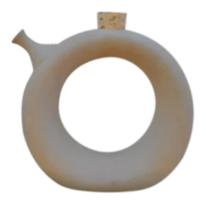 Doughnut Shaped Pottery Vase/Decanter/Pitcher/Jug