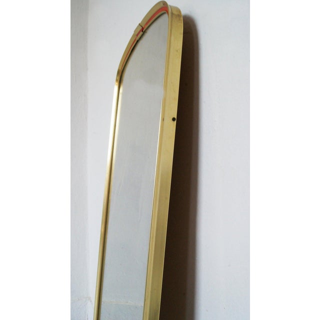 Mid-Century Modern Mid-Century Gold and Red Mirror, 1960s For Sale - Image 3 of 7