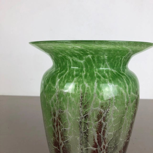 German Glass Vase by Karl Wiedmann for WMF Ikora, 1930s For Sale - Image 6 of 12