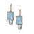Aquamarine and Brazilian Blue topaz midi earring