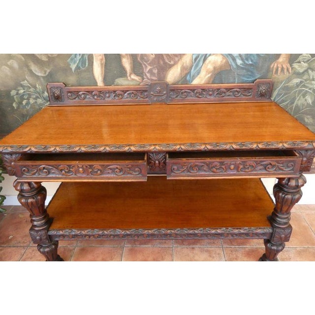 Antique Victorian Country Oak Buffet fromEdwards & Roberts, 1860 For Sale - Image 11 of 18