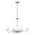 Paloma Contreras for Visual Comfort Signature Brigitte Large Chandelier in Clear Glass and Hand-Rubbed Antique Brass For Sale