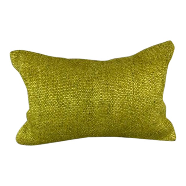16 x 24 Hemp Pillow Turkish Cushion Natural Green Pillow Cushion Cover For Sale