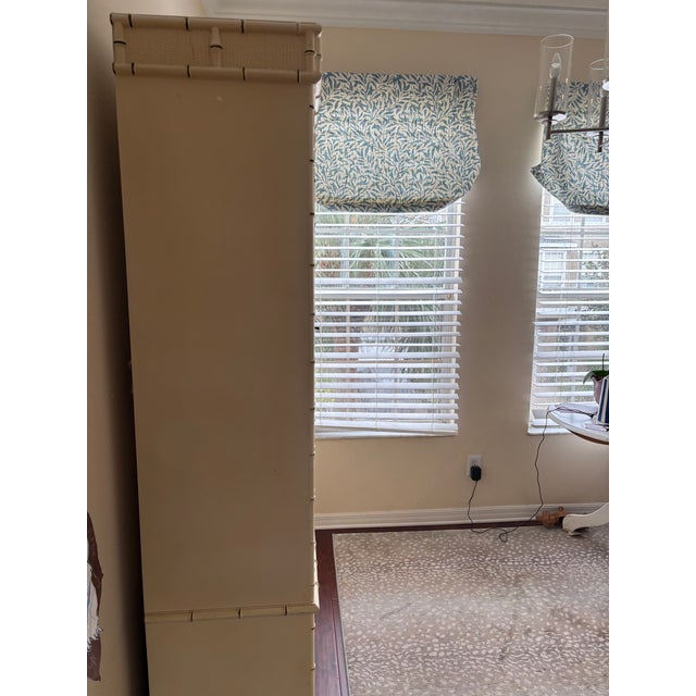 Drexel 1970’s Bamboo Look China Cabinet For Sale - Image 17 of 17