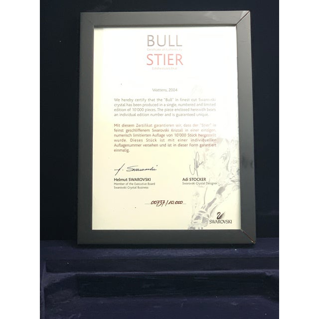 Swarovski 2004 Swarovski 'Bull' Numbered Limited Edition Der Stier For Sale - Image 4 of 8