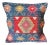 Turkish Pillow Cover in Geometric Pattern in Blue Tones For Sale