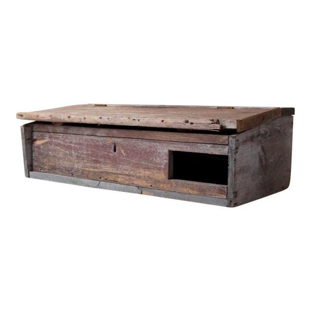 Antique Primitive Tabletop Secretary Cabinet For Sale