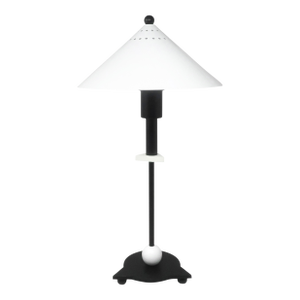1980s Postmodern Black and White Table Lamp