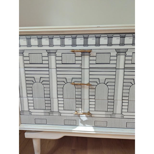 Mid 20th Century Mid 20th Century Italian Architectural Dresser in the Style of Fornasetti For Sale - Image 5 of 18