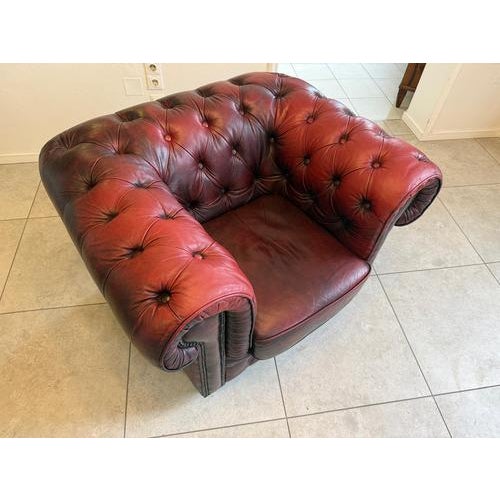 Chesterfield Club Armchair in Leather For Sale - Image 15 of 18