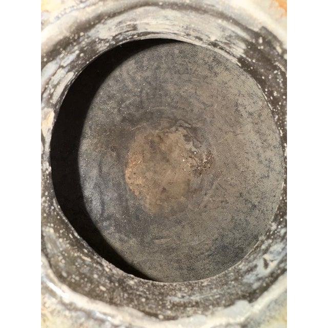 Antique Chinese Brown Martaban 16" Ceramic Storage Jar For Sale - Image 9 of 10