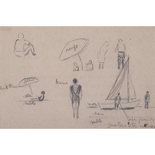 Study for a Seascape, Original Drawing, Mid-20th-Century For Sale - Image 4 of 4