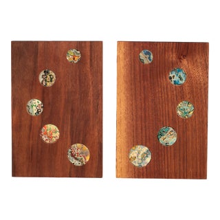 Gemstone Graffiti Bookends - a Pair For Sale
