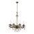 Restored 1930s Victorian Crystal & Bronze Chandelier For Sale