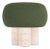 Hygge Stool in Boucle Green Fabric and Travertino by Saccal Design House for Collector For Sale
