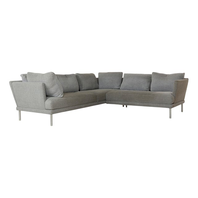 Fabric Corner Sofa in Grey from Rolf Benz For Sale