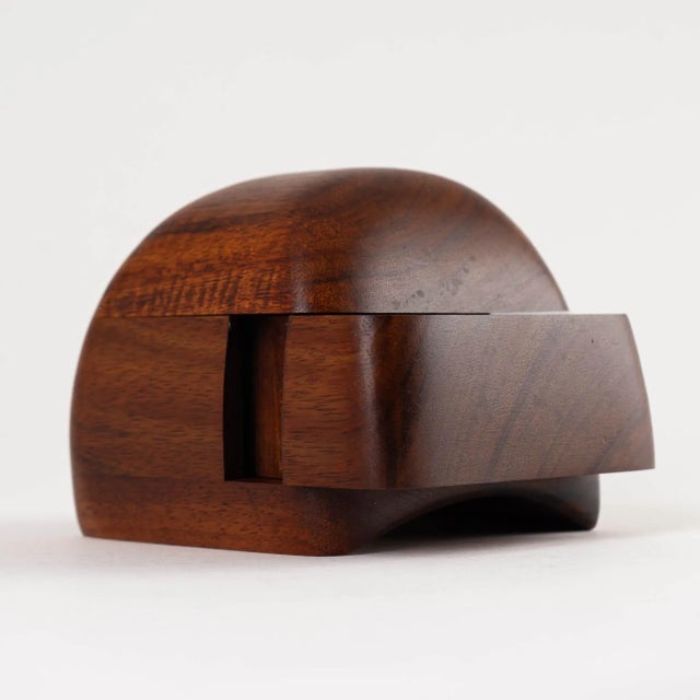 Vintage Carved Wood Sculptural Puzzle Jewelry Box For Sale - Image 10 of 12