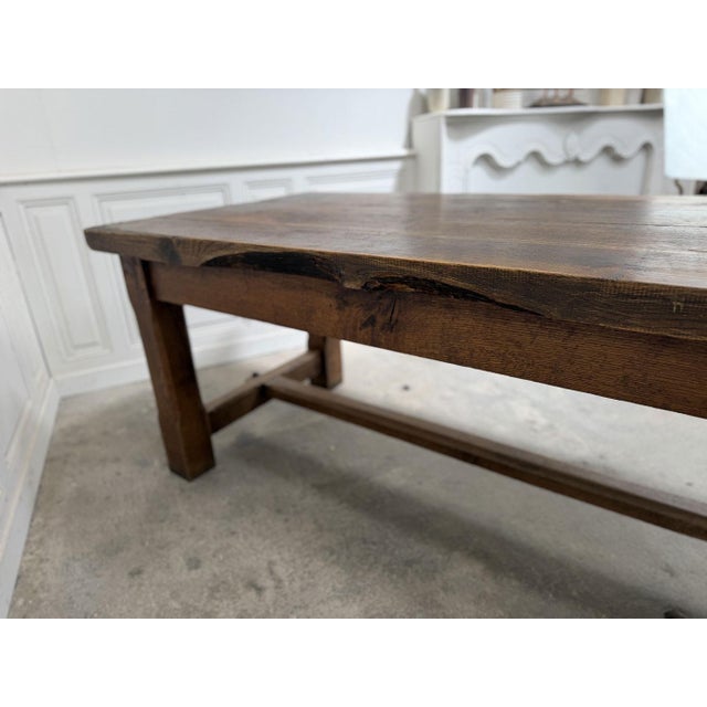 Farmhouse Table in Oak, 1950s For Sale - Image 10 of 12