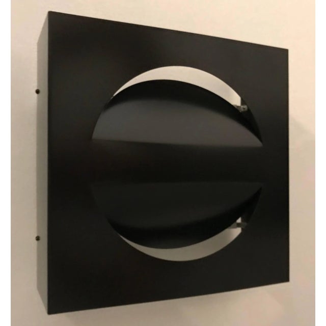 Dark Gray 1960s Mid-Century Dutch RAAK Signal Black Wall Lights Sconces - a Pair For Sale - Image 8 of 10