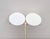 1985 goldtone and white round resin spiral clip earrings. Marked "NAPIER©" on the clips. Measure: 1 1/4 inches across....