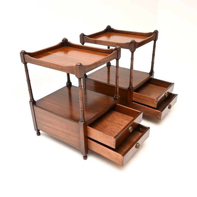 1950s Antique Georgian Style Side Tables, 1950, Set of 2 For Sale - Image 5 of 11