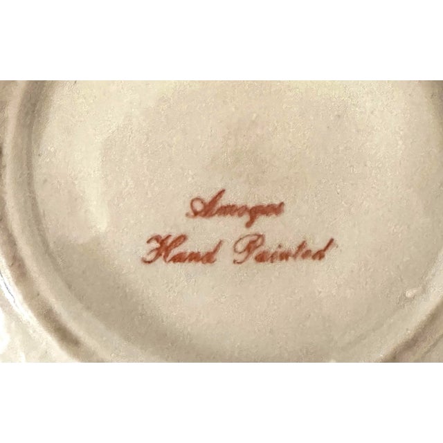 Vintage French 6 Pc Hand Painted Desk Set For Sale - Image 10 of 11