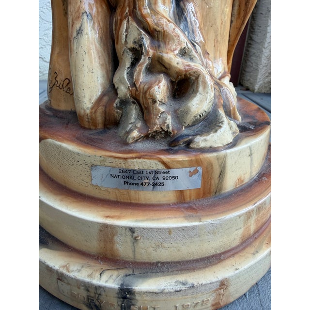 1970s “Something on His Mind: The Crazy Man,” #1 of 64 Plaster Casts Copyright 1972 For Sale - Image 5 of 7