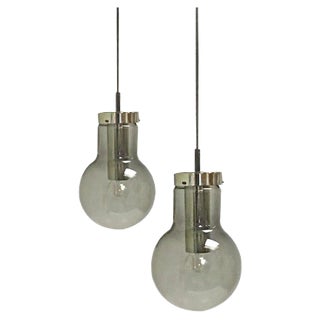 Vintage Maxi Globe Pendants from Raak, 1960s, Set of 2 For Sale