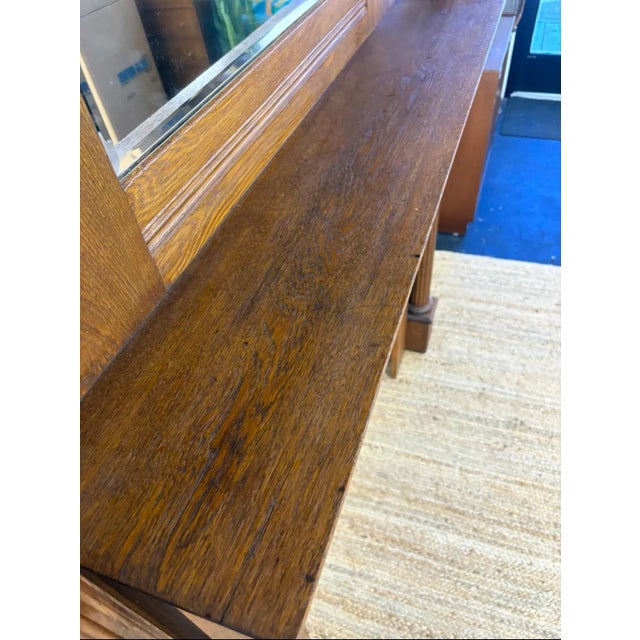 Antique Tiger Oak Fire Surround For Sale - Image 4 of 12