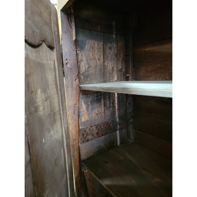Antique Rustic Country French Cabinet / Armoire Circa. 1800 Louis XV For Sale - Image 16 of 17