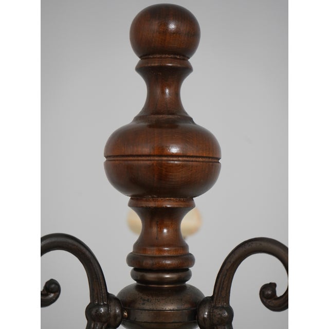 Victorian Style Barley Twist Brass & Marble Coat Rack For Sale - Image 4 of 13