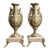 Antique Pair of Art Nouveau 1890s Marble & Gilt Metal Garniture Vases For Sale