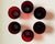 Glass 1940s Anchor Hocking “Royal Ruby” Pitcher & Juice Glasses - 7 Pieces For Sale - Image 7 of 12