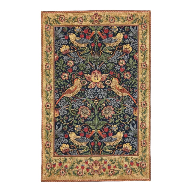 Strawberry Thief Loom Woven Tapestry - 75 × 46 Cm (2′6" × 1′6") - Requires Rod Size 1 For Sale