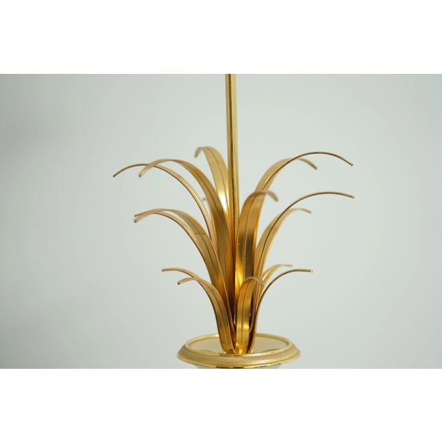 Gold Hollywood Regency Pineapple Optic Table Lamps, 1970s, Set of 2 For Sale - Image 8 of 10