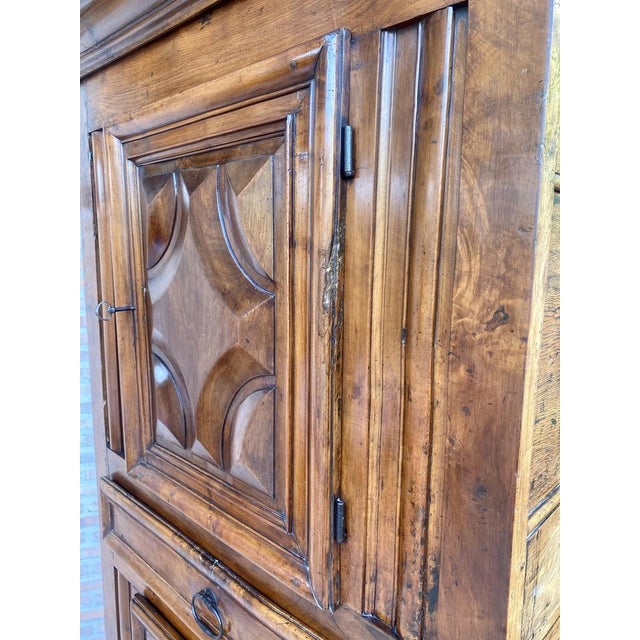 Antique Dutch Baroque Light Oak Cupboard or Cabinet, 18th Century For Sale - Image 11 of 18