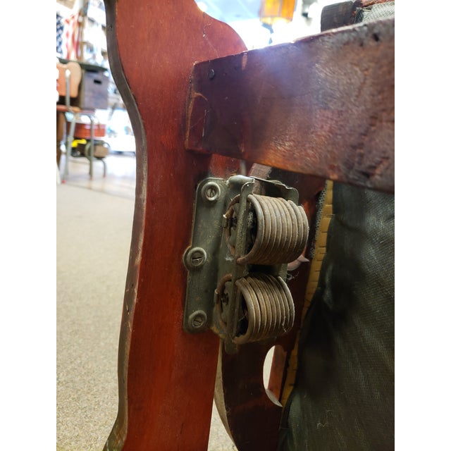 Victorian Eastlake Maple Platform Spring Rocking Chair With Inlay