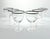 Contemporary 1960s Mid-Century Vintage Minimalist 6 Silver Rim Wine Glasses For Sale - Image 3 of 6
