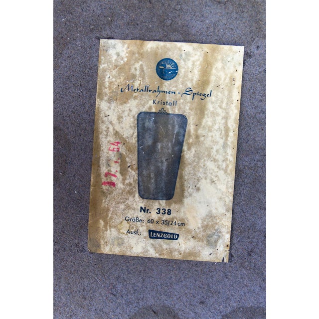 Mid-Century German Modern Brass Frame Wall Mirror from Lenzgold, 1964 For Sale - Image 15 of 18