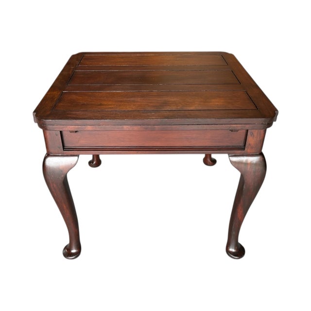 Brown 1940s Solid Cherry Wood Draw-Leaf Table For Sale - Image 8 of 10