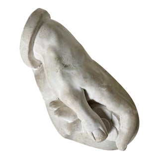 Vintage Roman Hand Plaster Sculpture For Sale