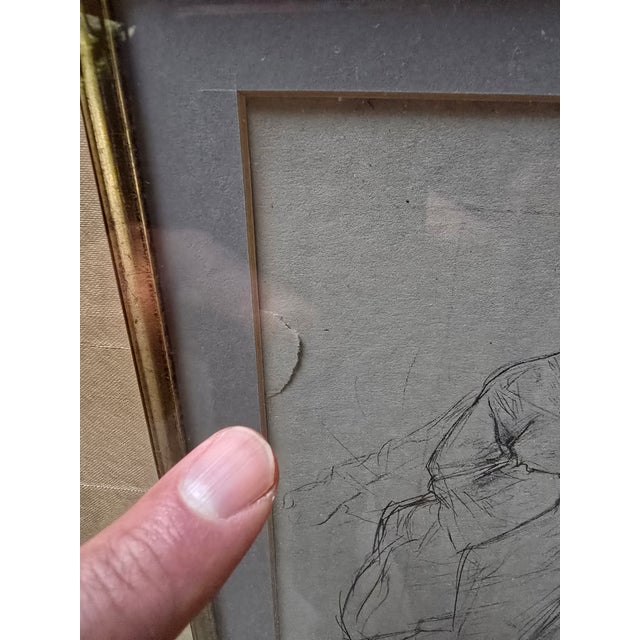 Antique White Vintage Mid Century Modern Pair Degas Style Prints For Sale - Image 8 of 14