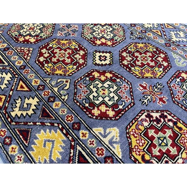 Gray Turkmen Philpa Bokhara Design Wool Rug, 3'4" X 4'10" For Sale - Image 10 of 14
