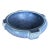 Mission Rookwood Peter's & Reed or Rookwood Matte Blue Pottery Ikebana Bowl For Sale